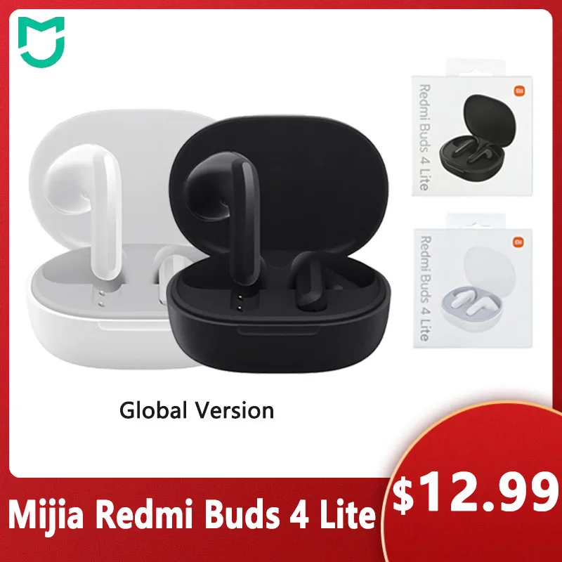 TWS-наушники Mijia Xiaomi Redmi Buds 4 Lite с поддержкой Bluetooth 5,3 и активным шумоподавлением