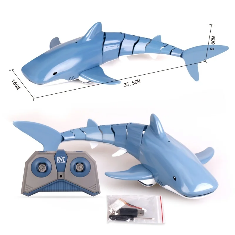 Summer Simulation Underwater Shark Waterproof Electric Remote Control Fish 2.4ghz Remote Control Model Childrens Water Toy