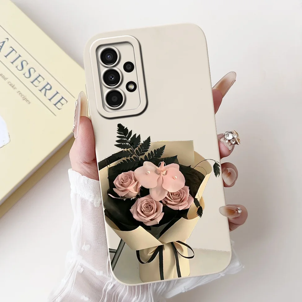 For Samsung A13 4G Case A135F Silicone Cute Fashion Butterfly Flower Love Painted Cover For Samsung A13 Galaxy A13 4G Phone Case