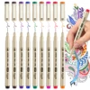 9 Colors Micro-line Pens Waterproof Durable Fine Line Drawing Art Pen Painting Drawing Marking Journaling Lllustrating Drawing 1