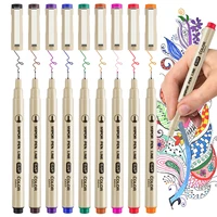 9 Colors Micro-line Pens Waterproof Durable Fine Line Drawing Art Pen Painting Drawing Marking Journaling Lllustrating Drawing 1