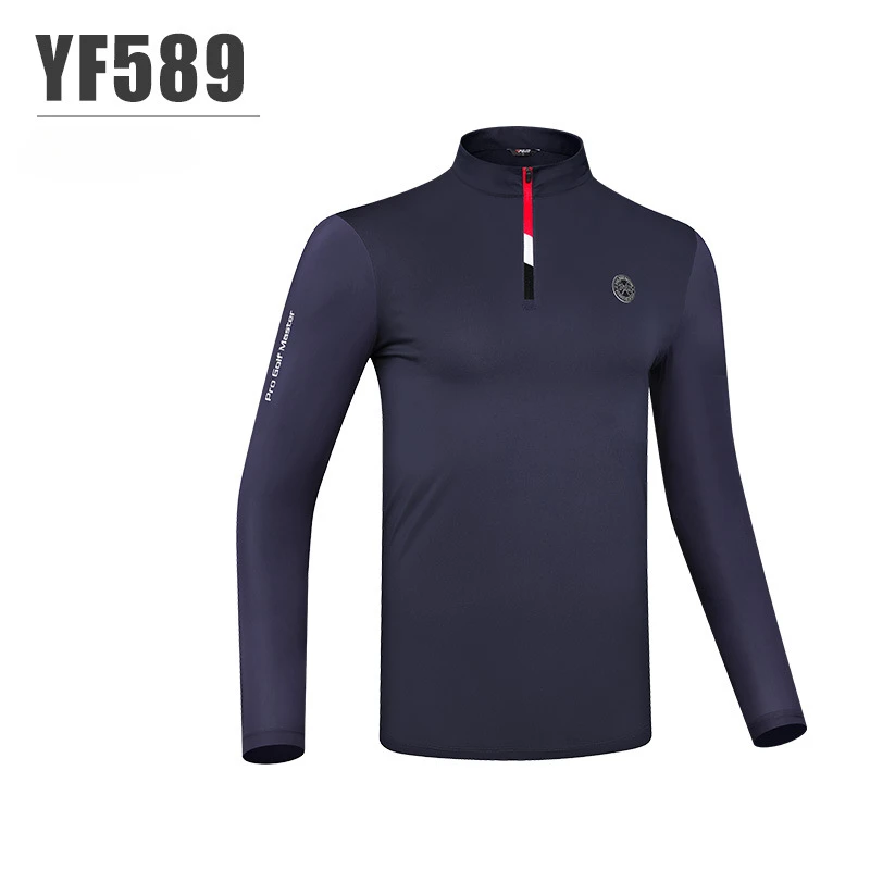 PGM men's golf wear summer ice silk sunscreen sports top men's shirts casual long sleeve T-shirt golf sportswear YF589 men golf shirt