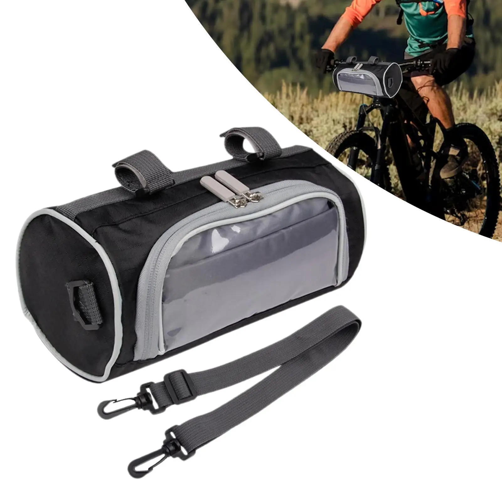 Bike Handlebar Bag Front Bag Water Resistant with Adjustable Strap Handy Men's Shoulder Bag Small Bicycle Handle Bar Bag Bike Handlebar Bag Front Bag Water Resistant with Adjustable Strap Handy Men's Shoulder Bag Small Bicycle Handle Bar Bag
