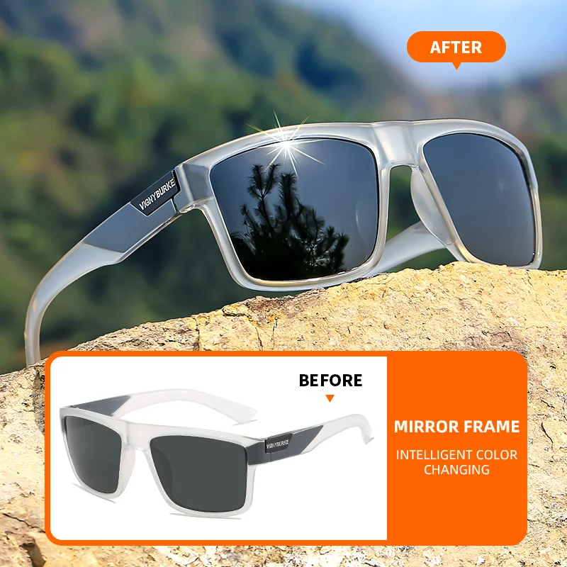 Dynamic Light-Adaptive Sports Sunglasses with UV Protection