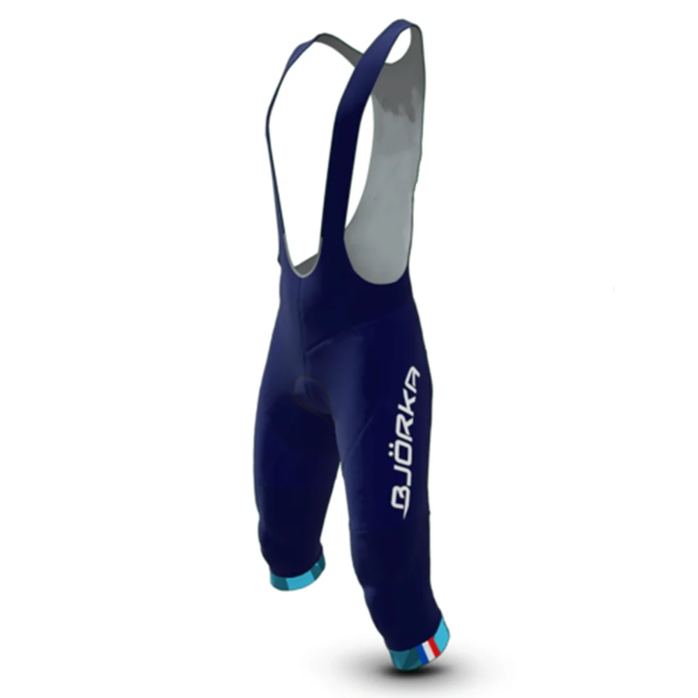 BJORKA Cycling 3/4 Pants European Men's Sportwear Protect The Knee Shorts Mtb Road Bike Race Knickers Ciclismo Gel Pad Pants cycling pants cycling gel pad