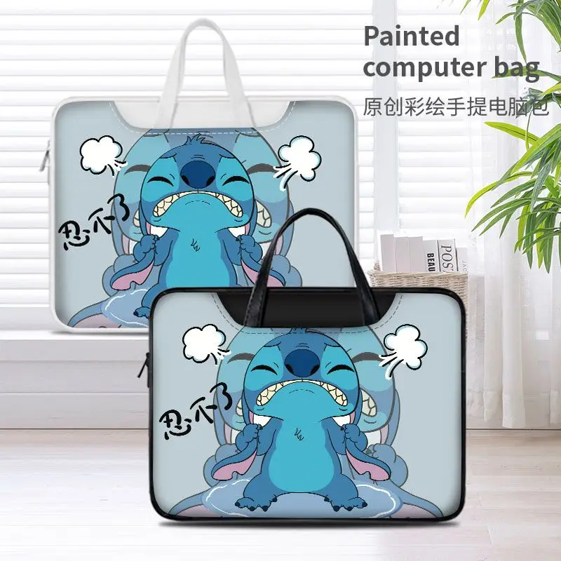 

Disney Stitch Laptop Bag Case 13 14 15 16 17 15.6 Inch Notebook Bag For Macbook Air Pro Computer Shoulder Handbag Briefcase Bag