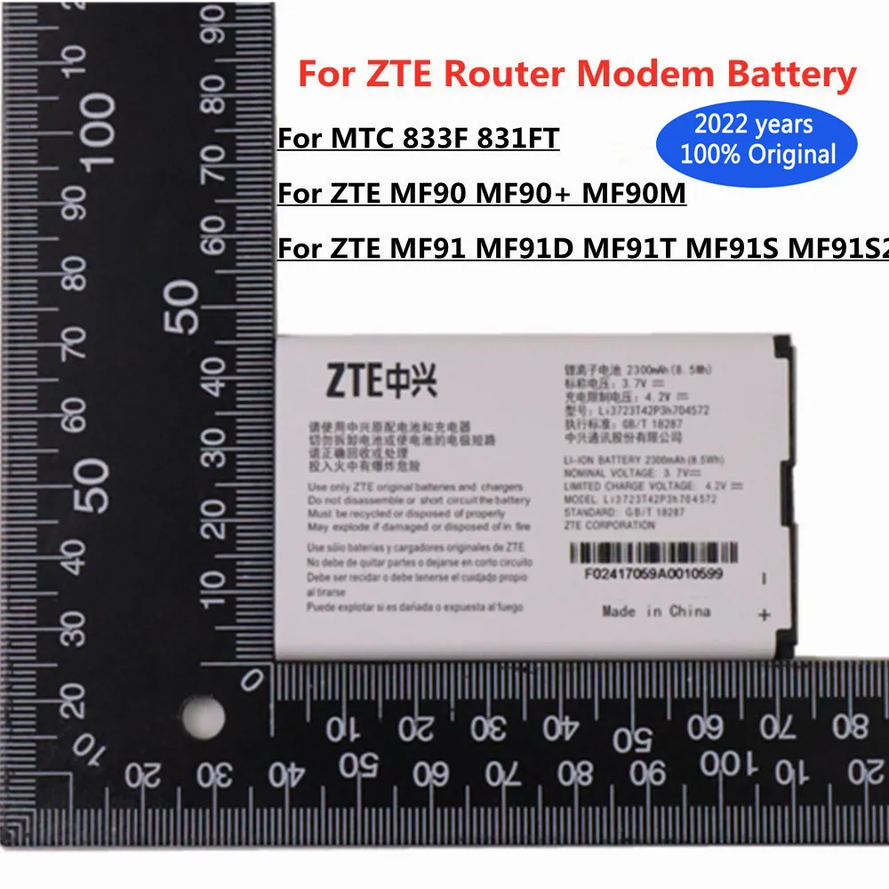 

2022 Years Li3723T42P3h704572 4G Wifi Router Modem Battery For ZTE MF91 MF90 MF90+ MF90M MF91D MF91T MF91S MF91S2 MTC 833F 831FT