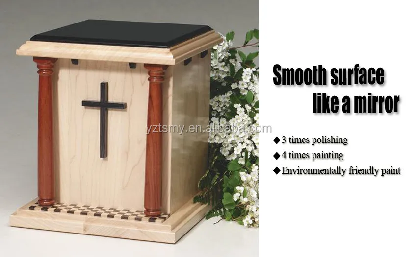 Professional Solid Disposable European Style Wooden Pet Casket Urns Cheap Pet Cremation Body Bag for Ashes Dead