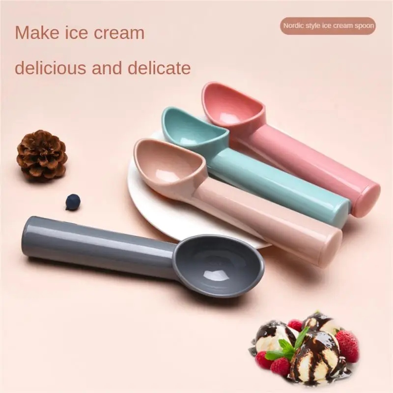 

1pcs Ice Cream Spoon Fruit Digger Tool To Dig Ice Hockey Scoop Ice Cream Ball Scoop Thickened Plastic Ice Cream Kitchen Tools