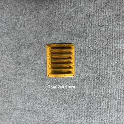 Aluminum Cooling Fin for RC Aircraft Cowl - Durable Aeromodelling Heat Dissipation Accessory (75x62x0.5mm - golden)