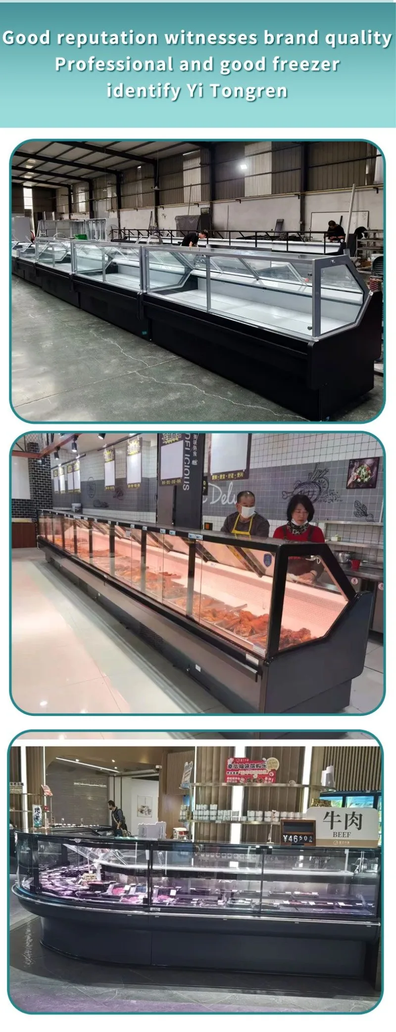 2000mm Multi Style All Copper Refrigeration Microcomputer Controlled Air-Cooled Cooked Food Cabinet