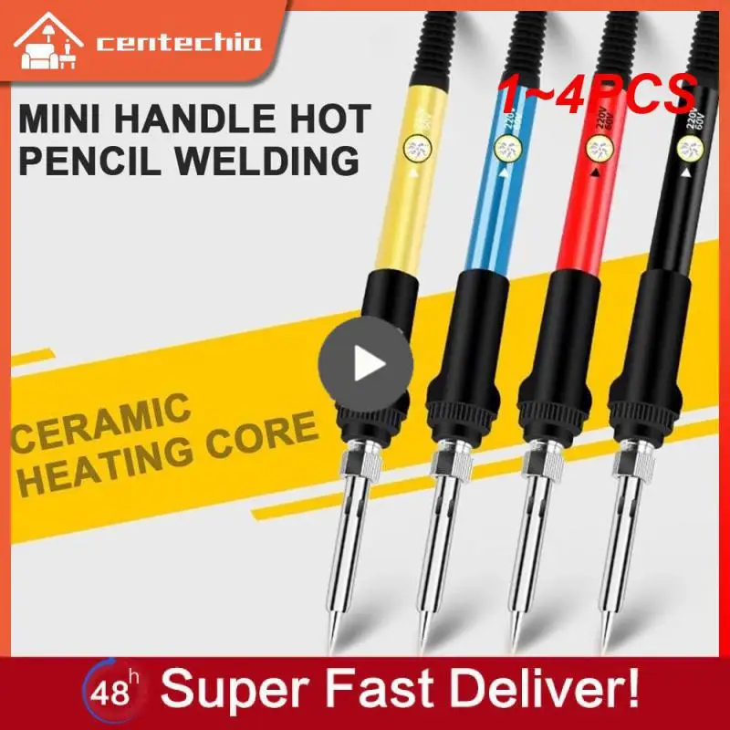 

1~4PCS New Adjustable Temperature Electric Soldering Iron 220V 110V 60W Welding Solder Rework Station Heat Pencil Tips Repair