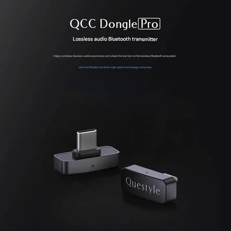 Questyle QCC Dongle Pro 무손실 LDAC 블루투스 5.4 송신기 HiFi 무선 블루투스 어댑터 저지연 플레이어 선물
