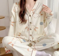 Maternity Pajamas Homewear Suit Nursing Pajamas Moon Clothes Spring and Autumn Cotton Monthly Clothing Summer Nursing Clothes 1