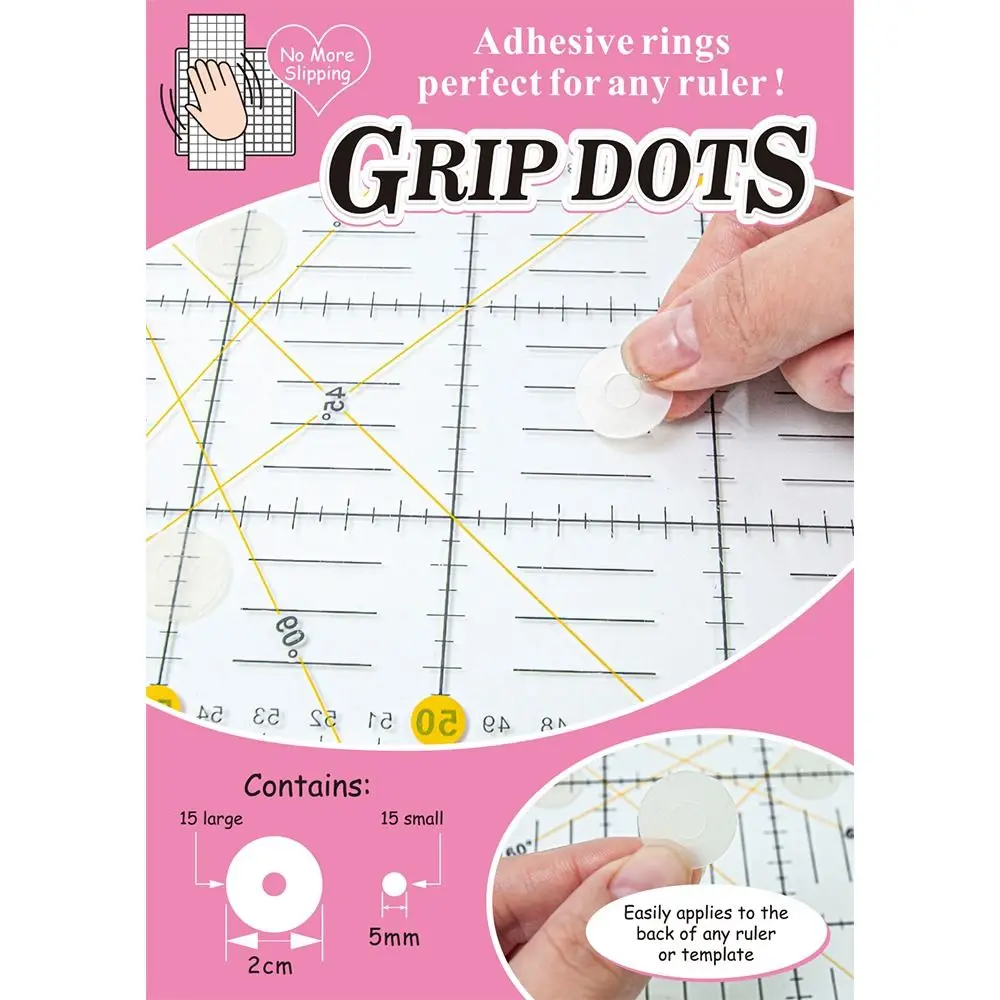 Sticker Ruler For Board 30PCS Non-Slip Silicone Ruler Grips for Quilt Templates Slip Ruler Grip ...