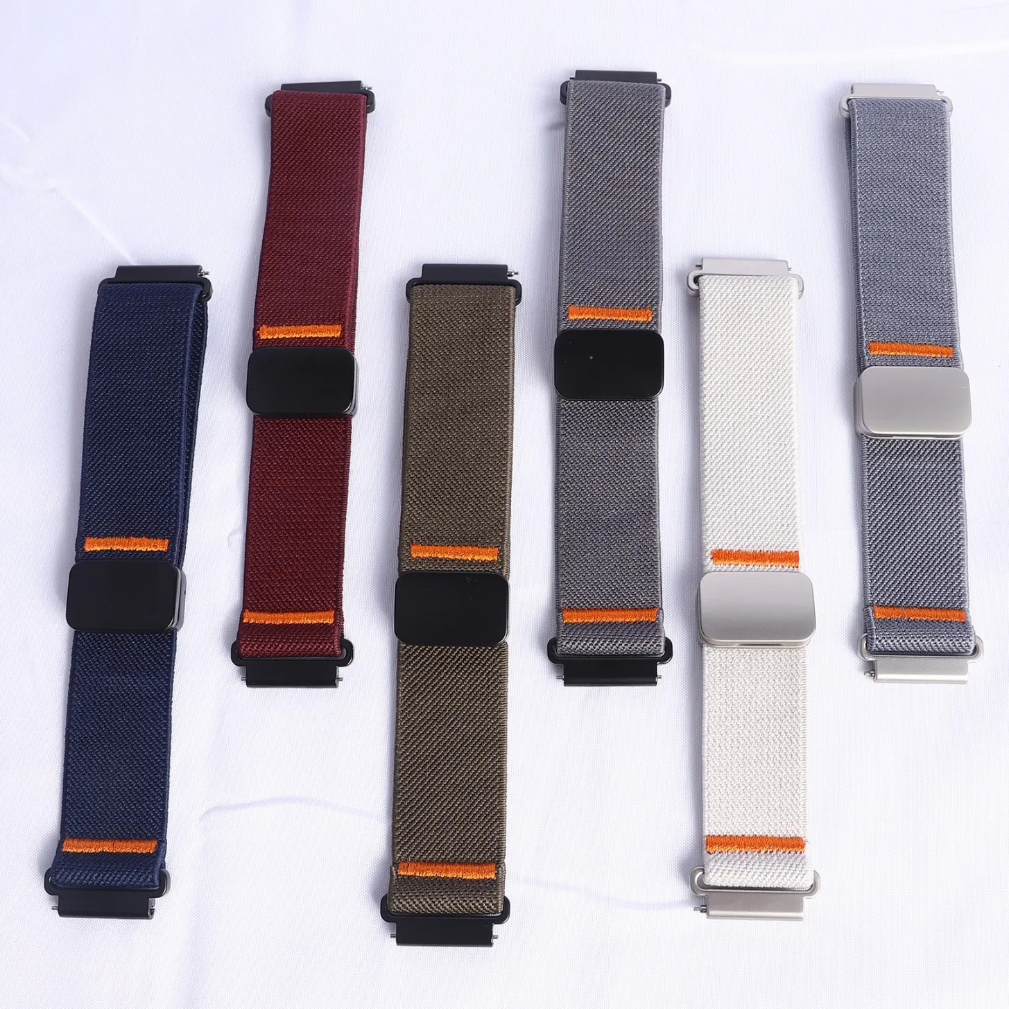 Universal 22mm Elastic Magnetic Nylon Loop Watch Band - Premium Replacement Strap Accessory