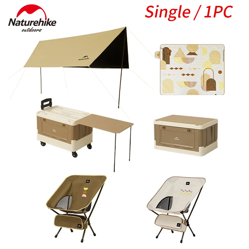 Naturehike Camping Accessories Canopy Storage Box Picnic Mat Chair Trolley Portable Outdoor Multifunctional Folding Equipment