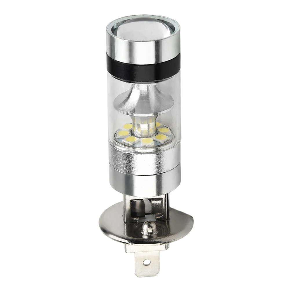 

2pcs White High Low Beam Fog Lamps Light Bulbs H1 100W 12-24V 20-SMD Projector Fog Driving DRL Light Bulb 6000K