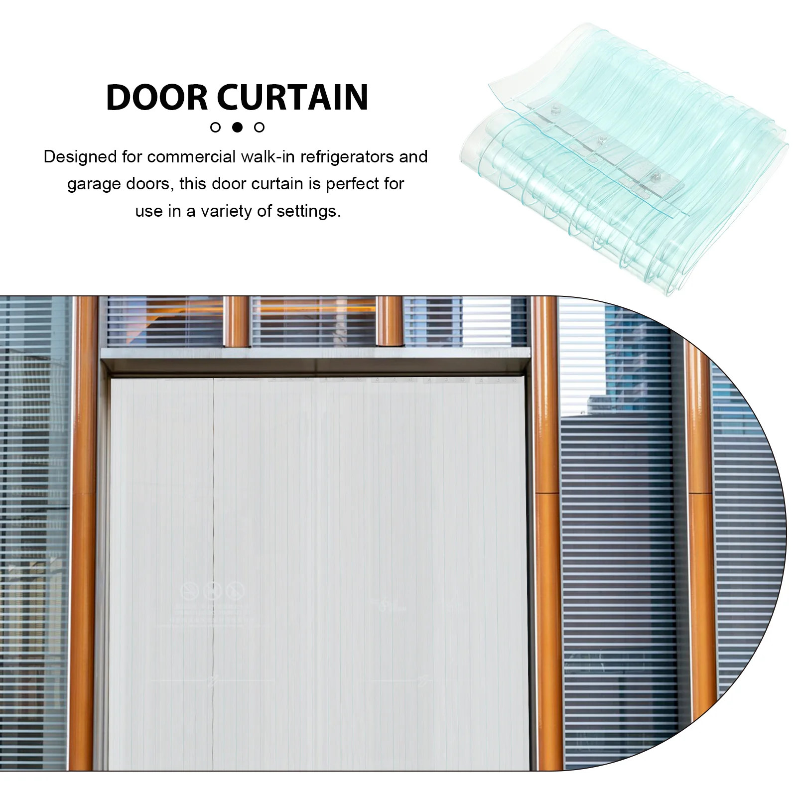 PVC Door Curtain Kit 18cmx160cm Commercial Freezer Garage Door Blinds Strip Windproof Transparent Partition Curtains