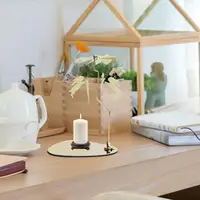 Rotating Candle Holder Tray Thermal Spinning Candlestick stand Triangle Revolving Lantern Dream Wedding Festival Decoration  5