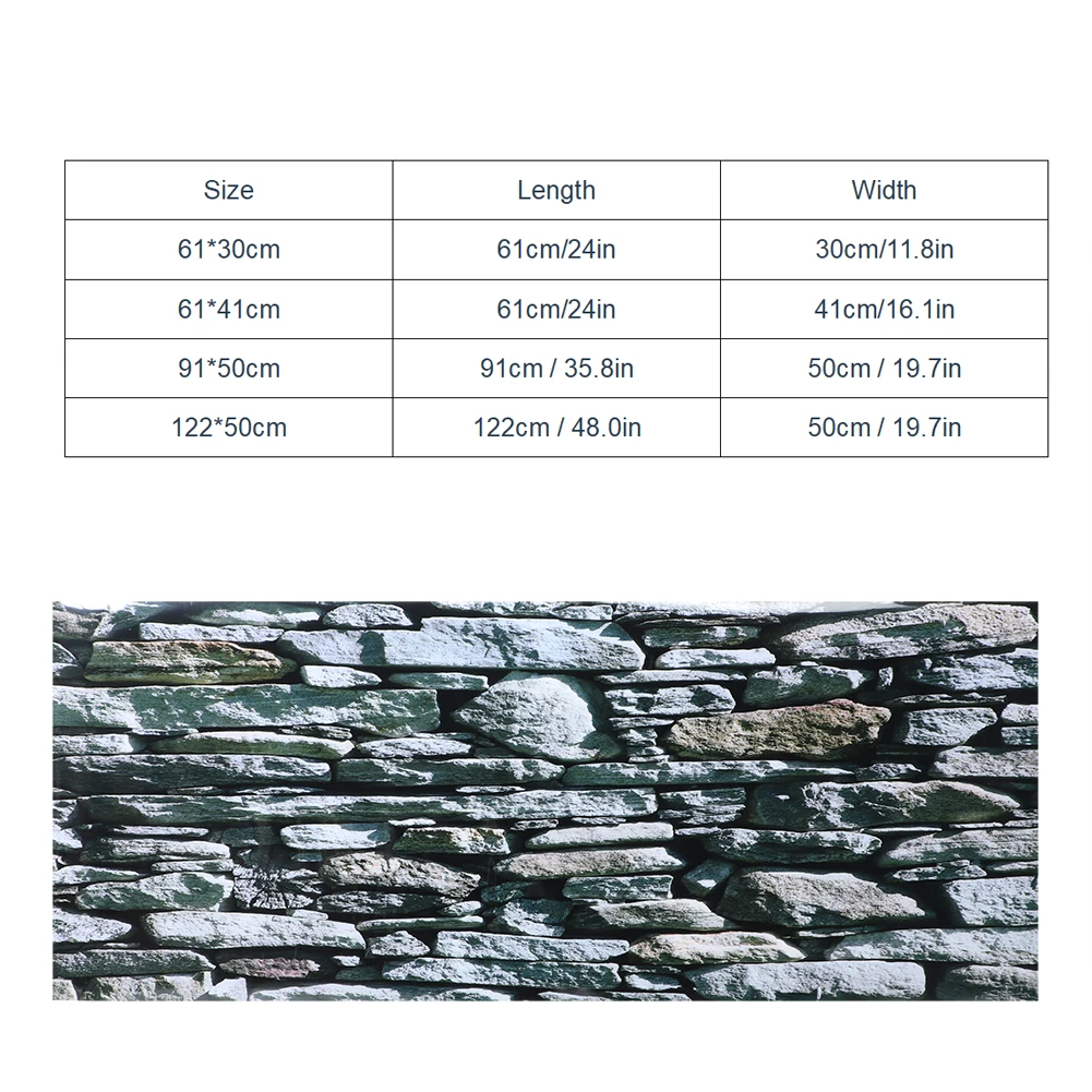 Fish PVC Sticker Background Poster Decorative Stonewalling Paintings PVC Sticker Landscape Image for Aquarium Fish aquarium sticker