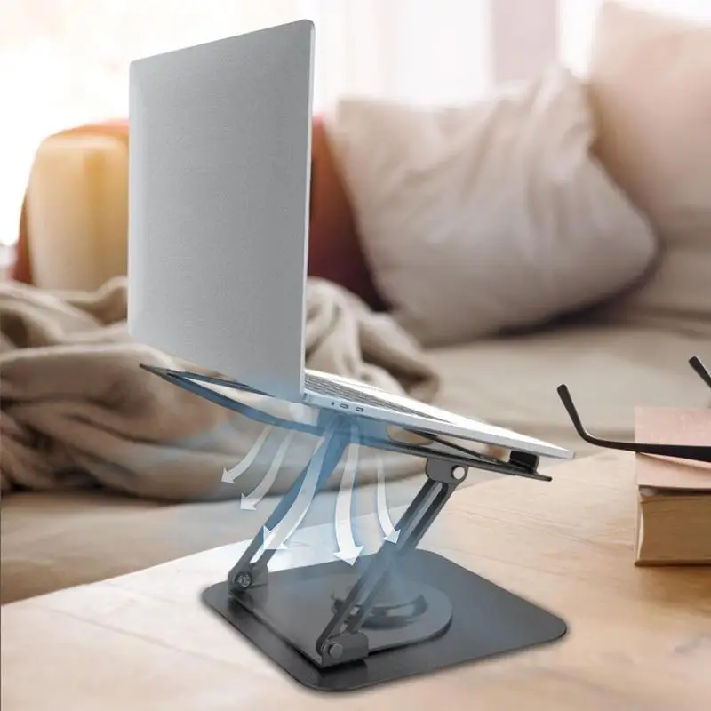 

Rotating Laptop Stand Base Height Adjustable Aluminum Alloy Foldable Notebook Stand Elevator Laptop Stand Base Compatible