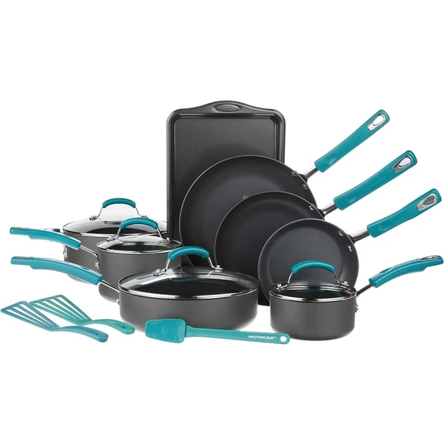 Granite Stone Classic Blue 15 Piece Pots and Pans Set, Nonstick Cookware  Set 