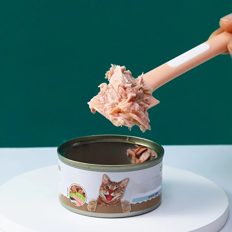 Pets Canned Spoons for Cats Dogs Tableware Wet Food for Pets Feeding Stirring Spoons with Long Handles Accessories Feeder Shovel