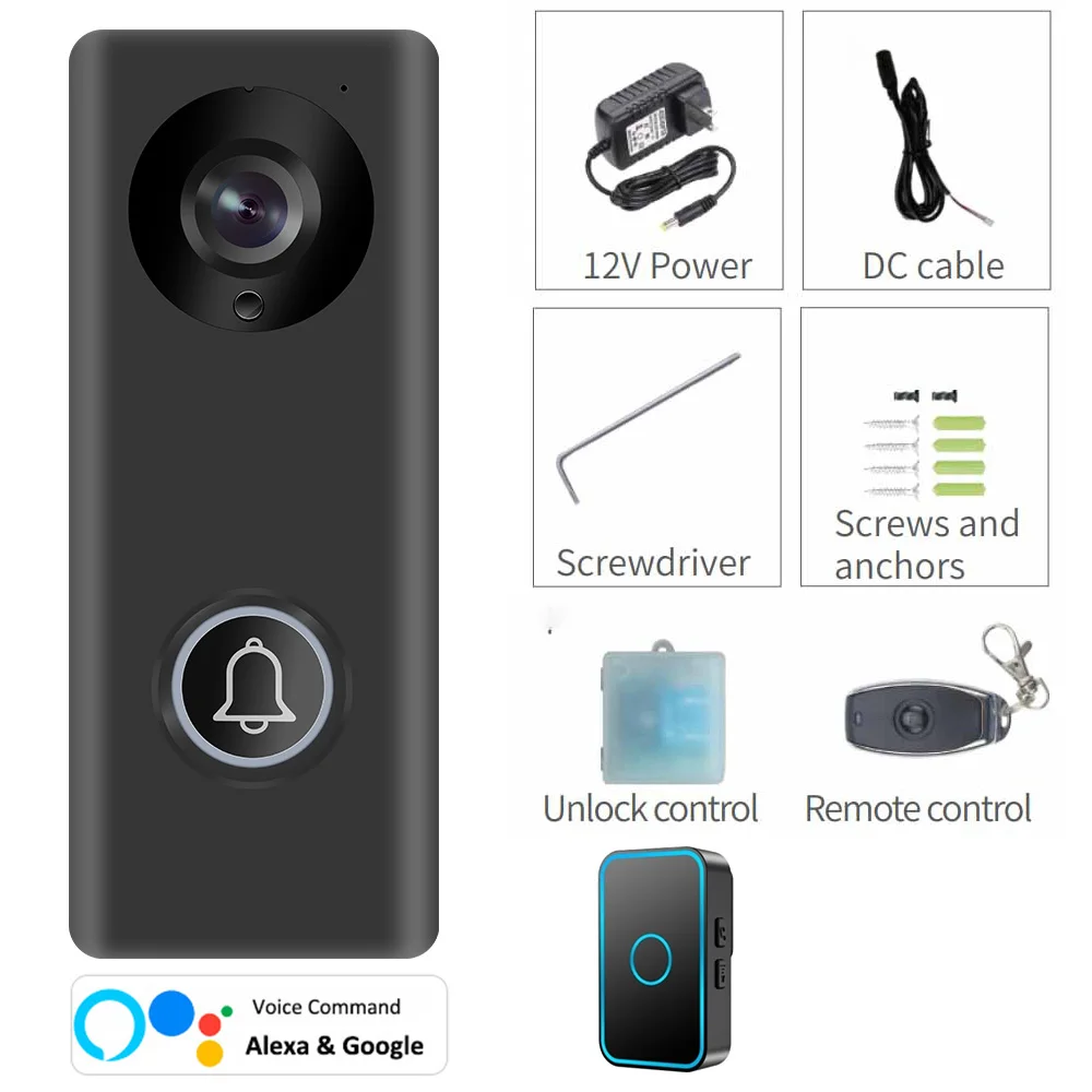 Smart Video Doorbell Cameras, Wired, Wireless