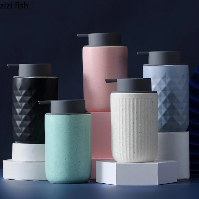 Ceramics Lotion Bottle Bathroom Supplies Hand Sanitizer Bottle Lotion Container Bathroom Accessories Press To Dispense Bottles hand sanitizer dispenser refillable bottle plastic lotion bottle