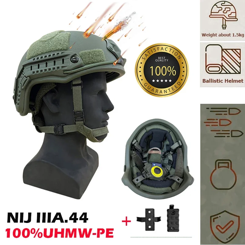 FAST NIJ IIIA 하이컷 탄도 헬멧 컷 전술 탄도 헬멧, 웬디의 서스펜션 라이너, 100% UHMW-PE 탄도 헬멧