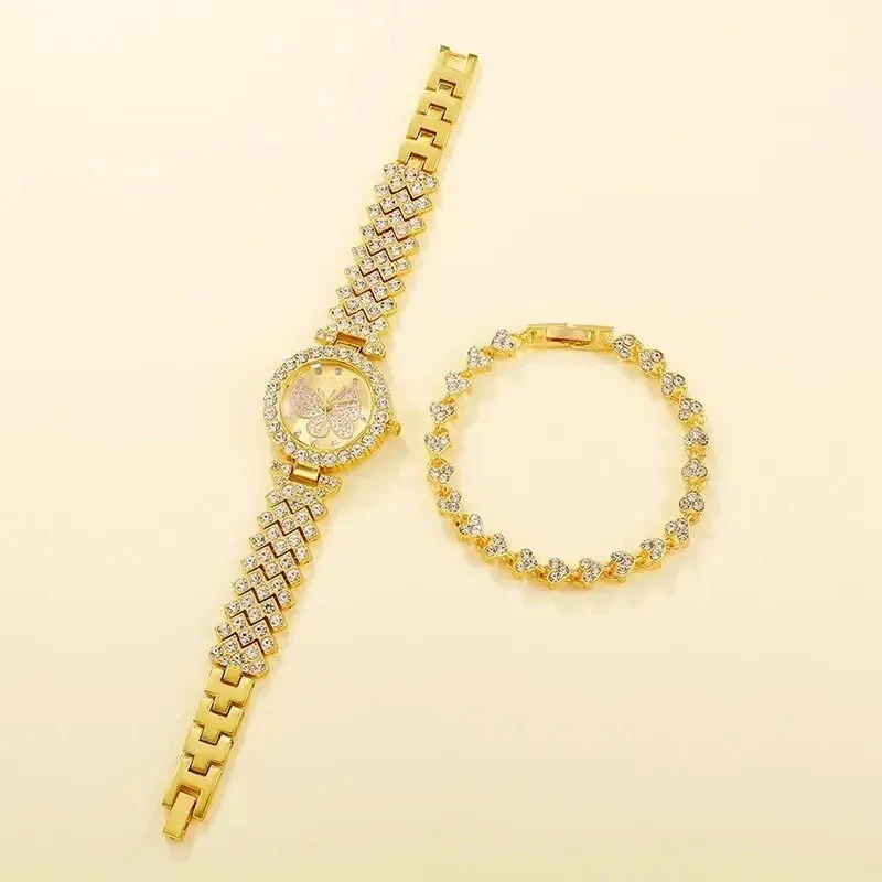 Women's Butterfly Dial Steel Bracelet Quartz Watch women watches