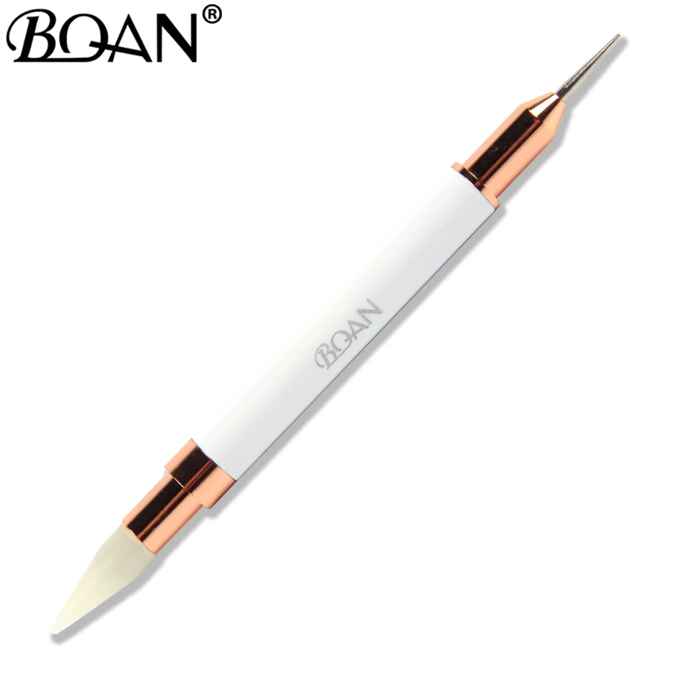 BQAN 1 Pc Dual-ended Dotting Pen Rhinestone Studs Picker Wax Pencil Crystal Beads Handle Nail Art Tool 2