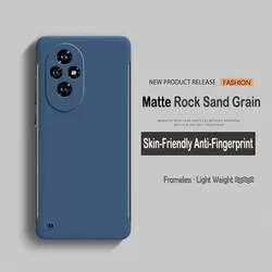 Luxury Matte Frosted Frameless Ultra Thin Case with Hard Lens Protection for Honor 50 (Blue)