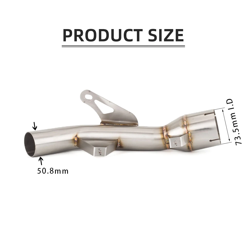 藤間 BDJ Z900 Exhaust Pipe For Kawasaki Z900 2020 Middle Pipe