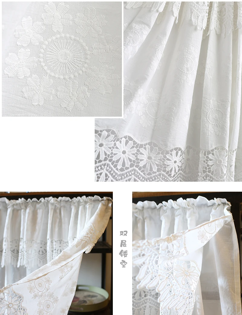 Branco Lace Tulle, Half Door Bay, Decoração