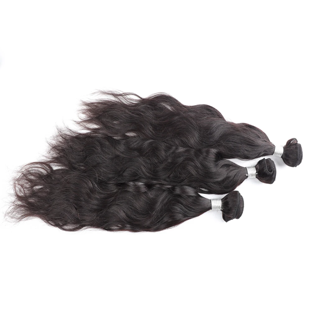 Indian Remy Hair Weaving 1/3/4 Bundles Deal Natural Color Human Hair Weaves Natural Wave Bundles 8-26 Inches