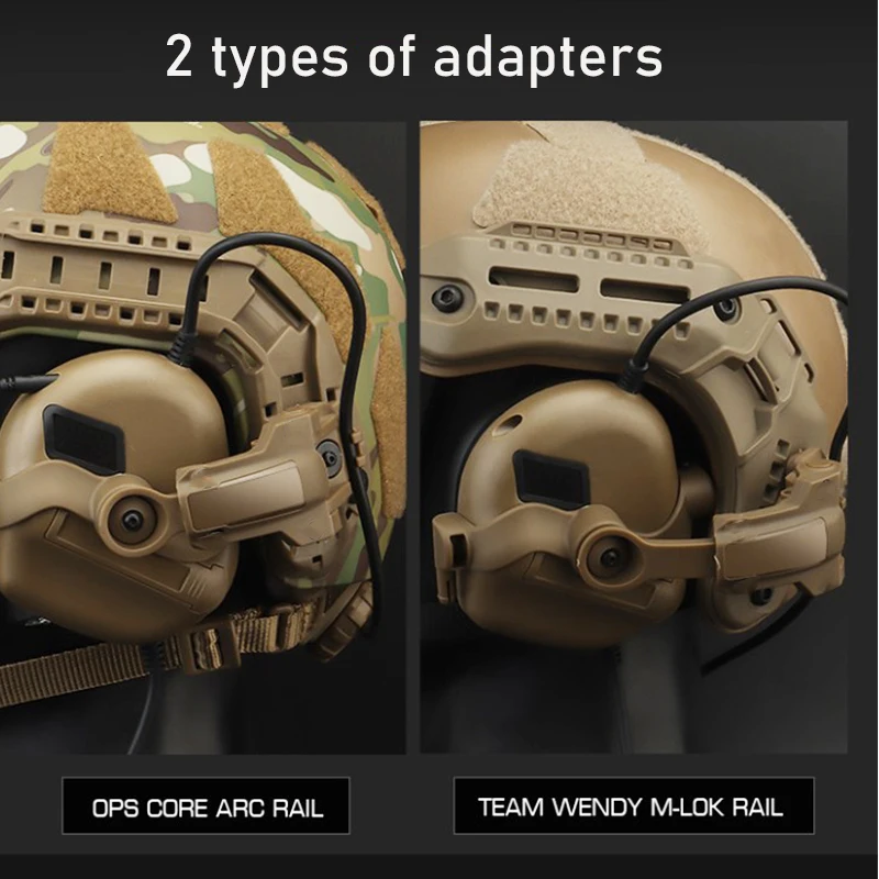 Helmet Headphone Rail, Noise Canceling Headphone Helmet Rail Adapter for EARMOR M31 and M32 Active Headphones