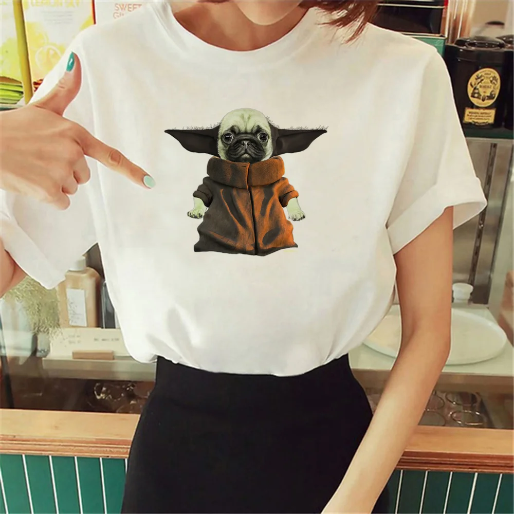 

Pug t-shirts women anime comic Y2K Tee female Japanese harajuku 2000s clothing