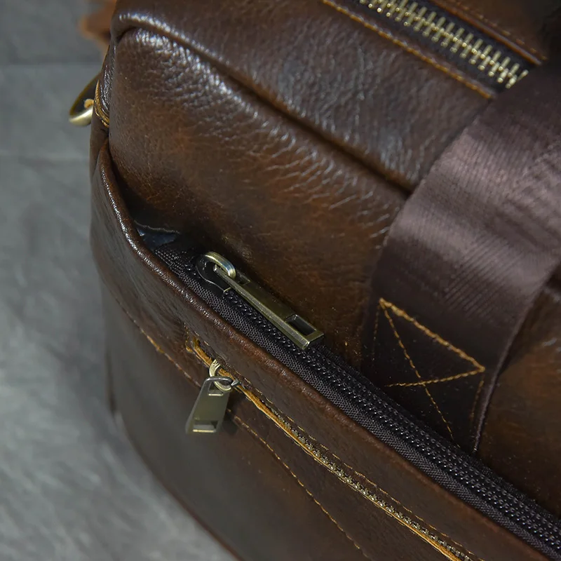 luufan maleta de negócios dos homens caber couro genuíno bolsa de couro real masculino portátil bolsa homem escritório crossbody saco