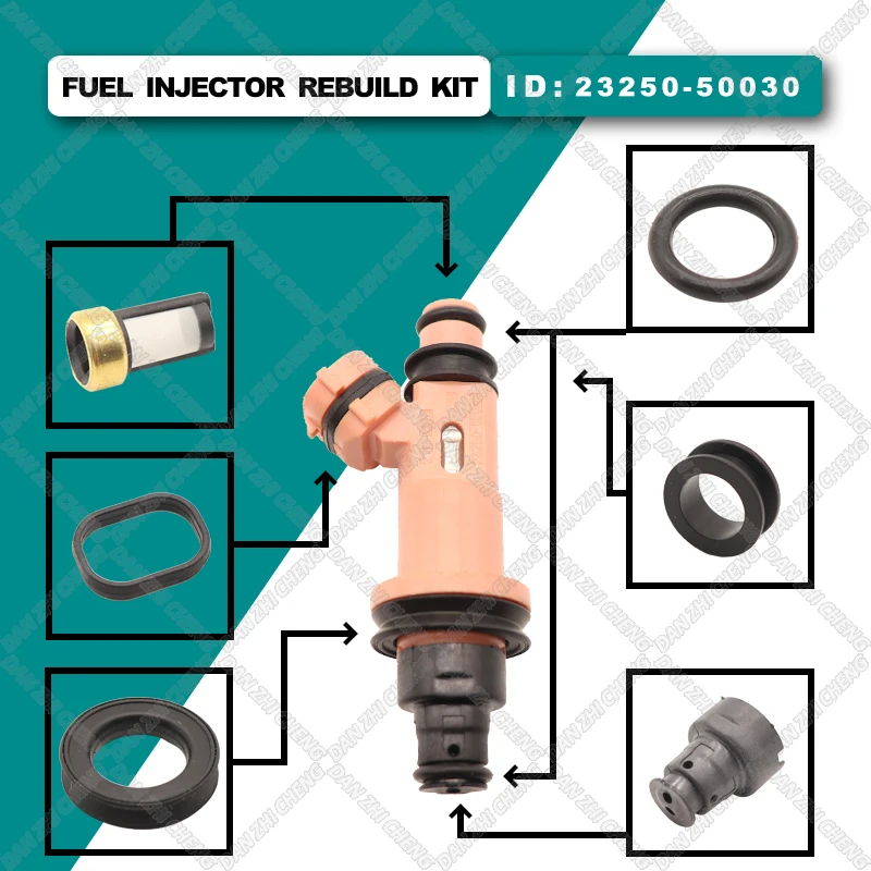 

Fuel Injector Service Repair Kit Filters Orings Seals Grommets for Lexus GS430 LS430 LS430 4.3L Engine 2002-2007 23250-50030