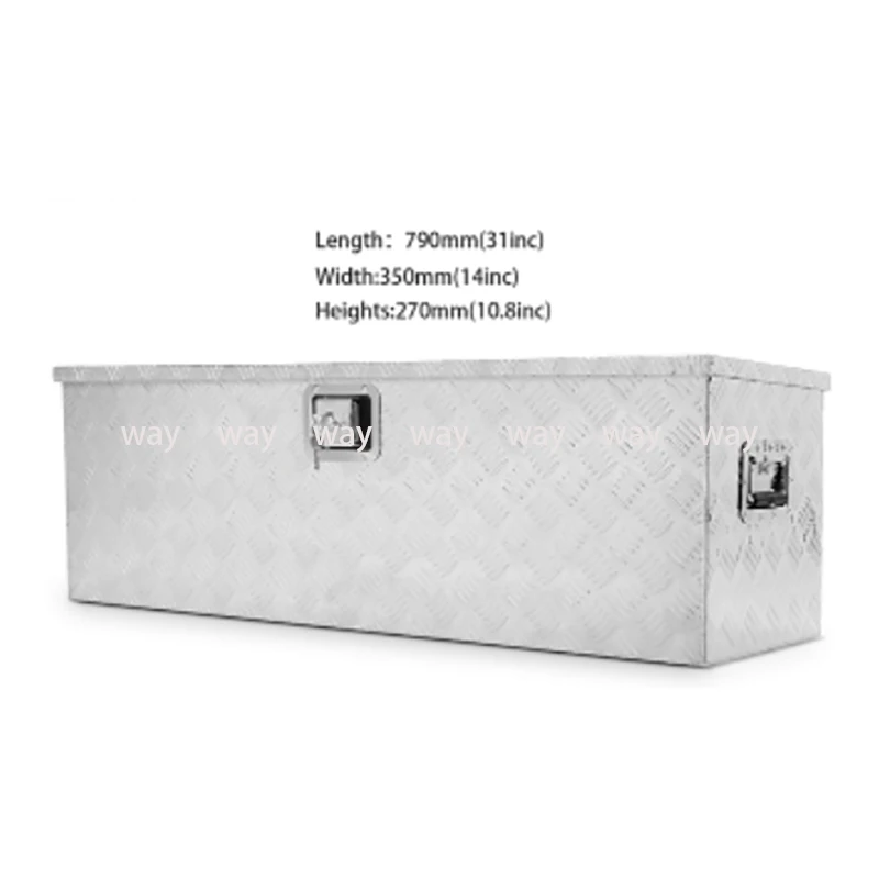Cassetta portautensili in alluminio per camion VEVOR, 1244,6x381x381 mm, con maniglie laterali e chiavi di bloccaggio, per rimorchio, camper, argento | Leroy Merlin