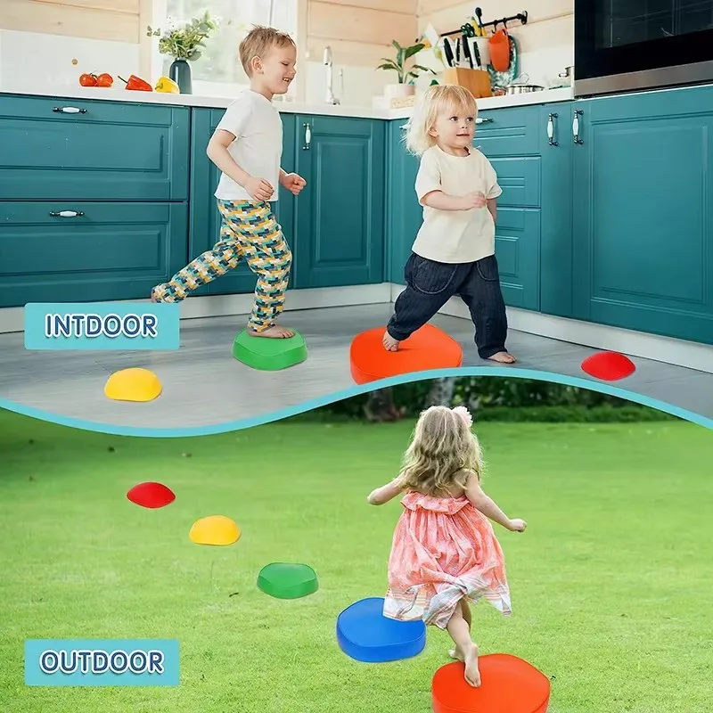 Brightly Colored Stepping Stones