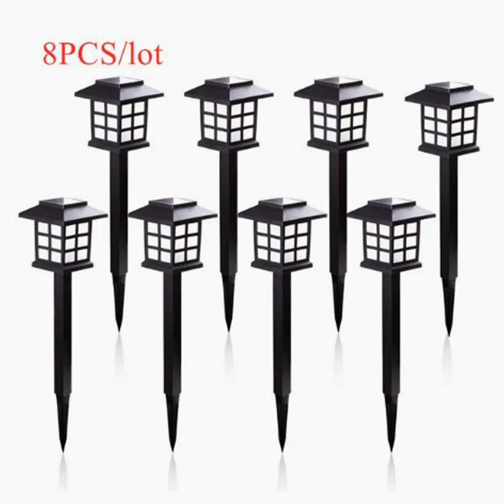 6pcs/8pcs Led Solar Pathway Lights Waterproof Outdoor Solar Lamp For Garden Patio Yard Driveway Walkway garden pathway patio lights with lamp driveway lawn road ground lamp outdoor led solar light waterproof christmas decoration