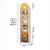 Nordic Simple Tempered Glass Kitchen Cabinets Slot Rack Household Kitchen Furniture Multi-layer Narrow Storage Cabinet with Door 6