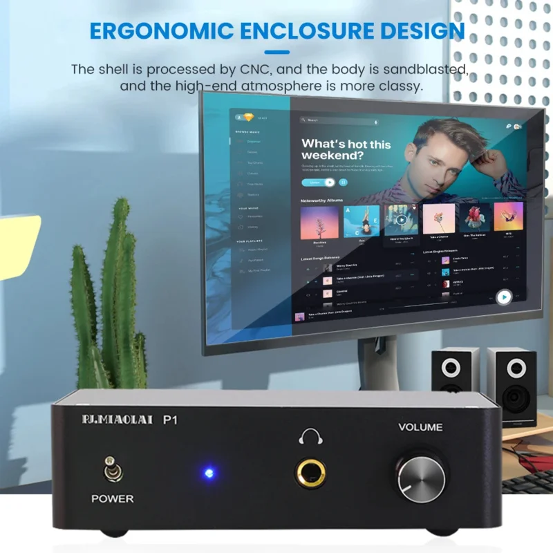 PJ. miaolai P1 mini home desktop headphone amplifier HiFi tpa6120 audio headphone amp NE5532