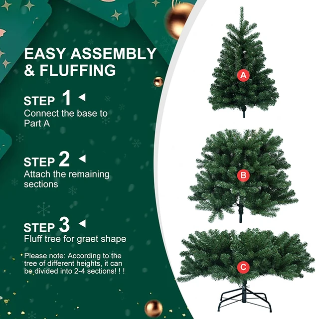 Advanced Christmas Tree 6FT Steel Wire Memory Tree Branches Holiday Parties Green Memory Wire Christmas Tre 6
