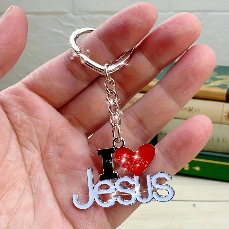 I Love Jesus Keychain, Suitable for DIY Craft Keychain Accessories