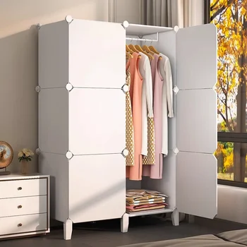 Open Filing Wardrobe Storage Clothes Cupboard Organizer Wardrobe Portable Armable Cabinet System Plastic Muebles Home Furniture
