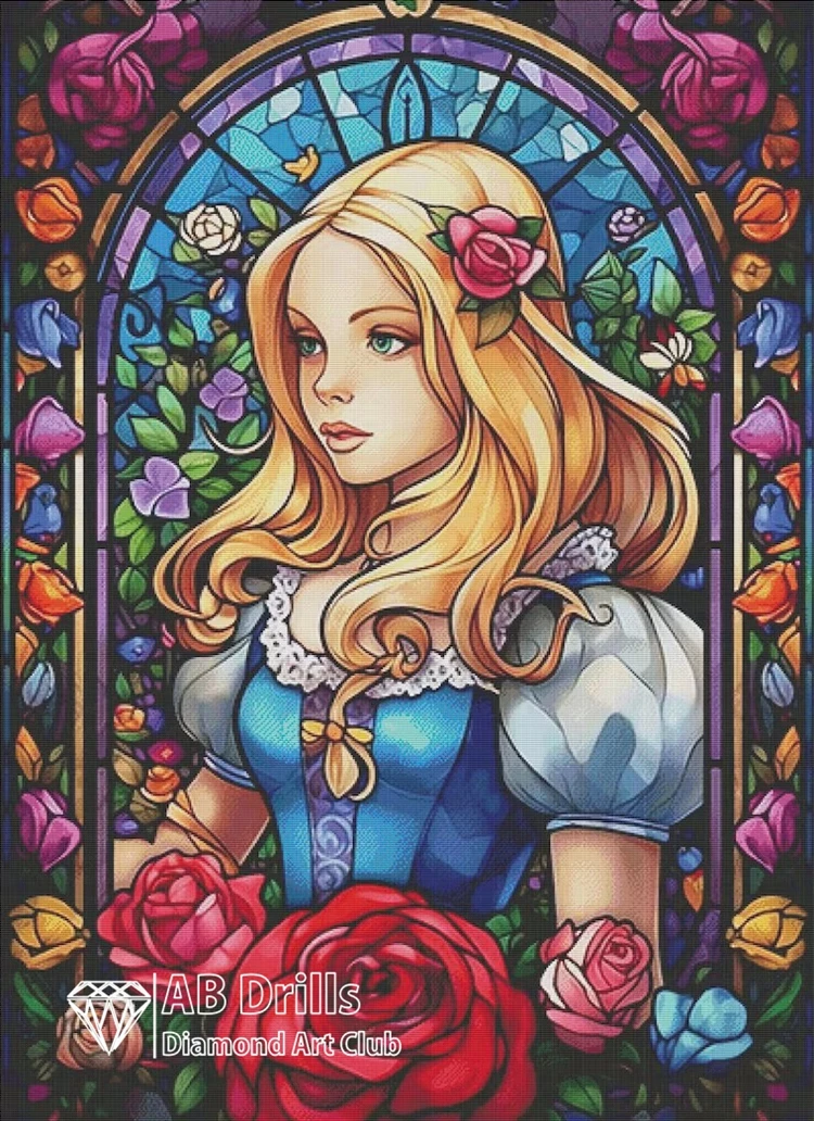 Alice stained glass : r/diamondpainting